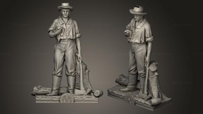 Military figurines (gold digger, STKW_0012) 3D models for cnc
